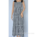 Women Patchwork Striped Dress